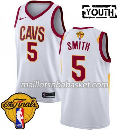Maillot Enfant Cleveland Cavaliers J.R. Smith 5 2018 NBA Finals Nike Blanc Swingman